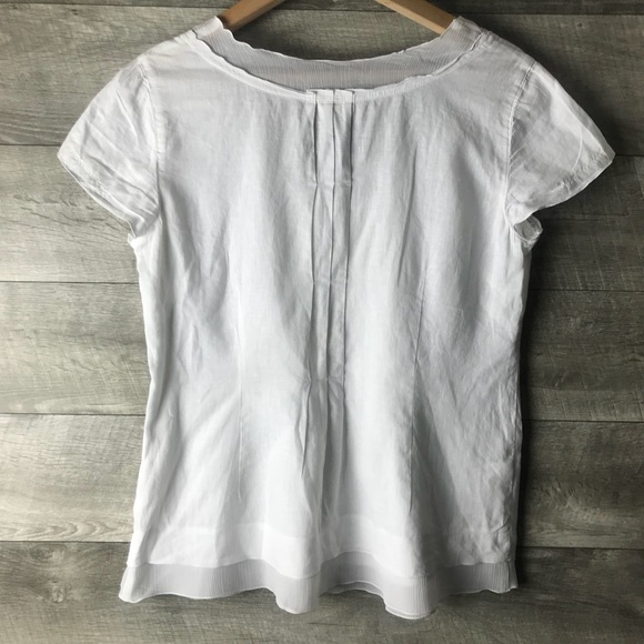 J.Jill pleated front short sleeve tee shirt blouse - Picture 5 of 5